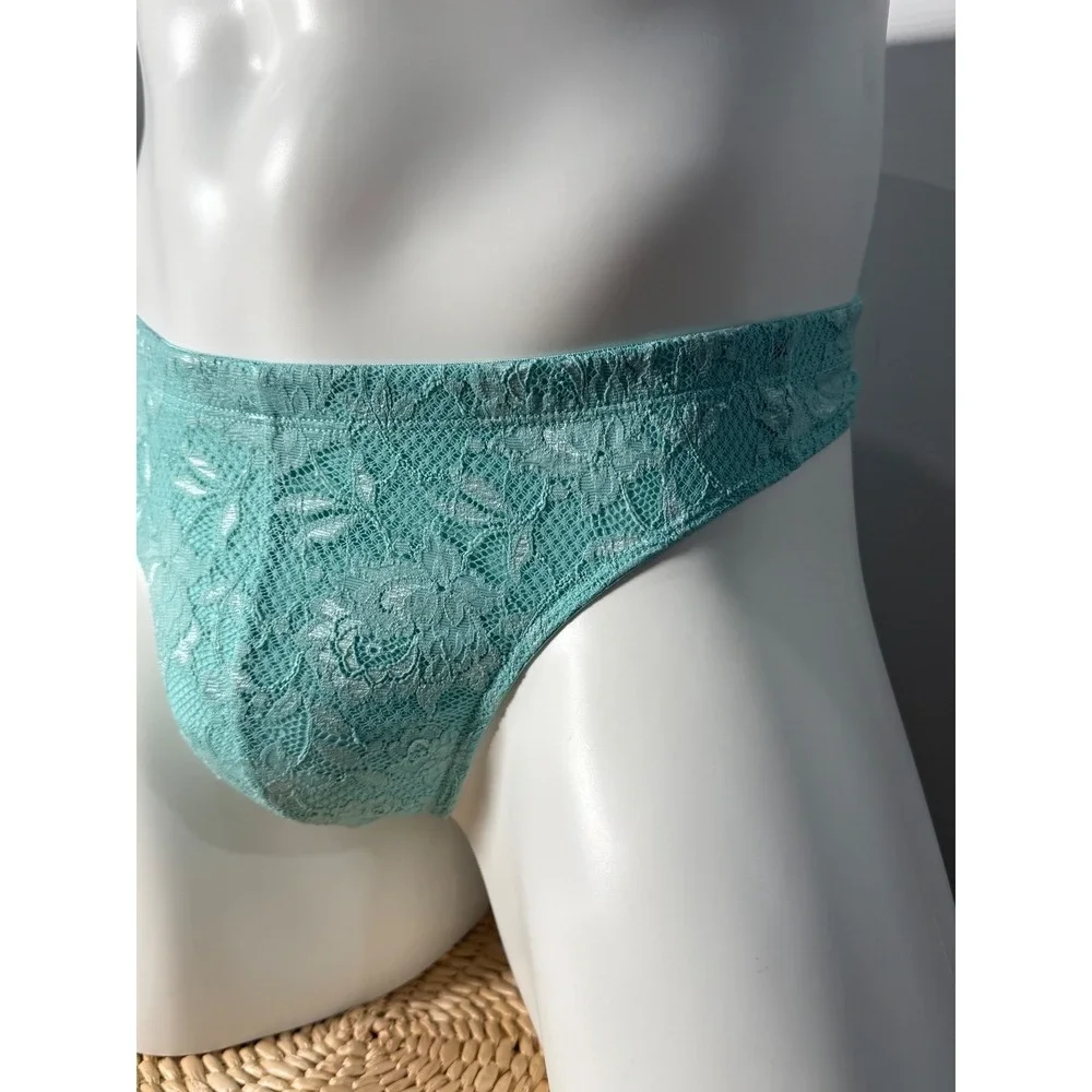 Cosabella Never‎ Say Never Capri Blue Lace Classic G-String Thong size L